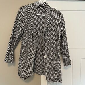 Requirements Black and White Blazer with Classic Lapel